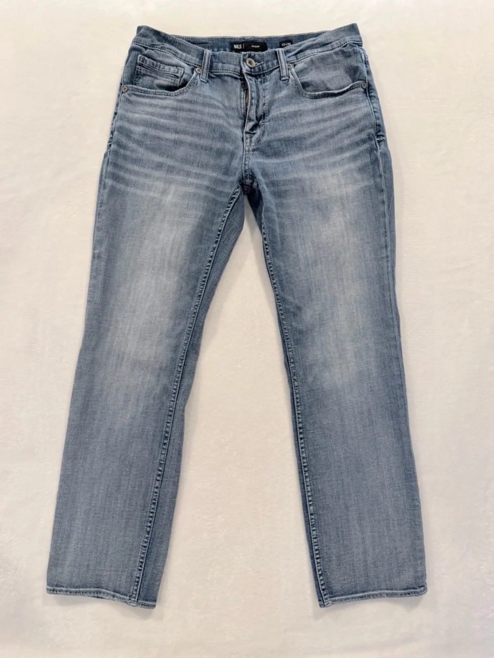 BKE Mason Straight Leg Jeans 32x30 Light Wash Stretch Denim